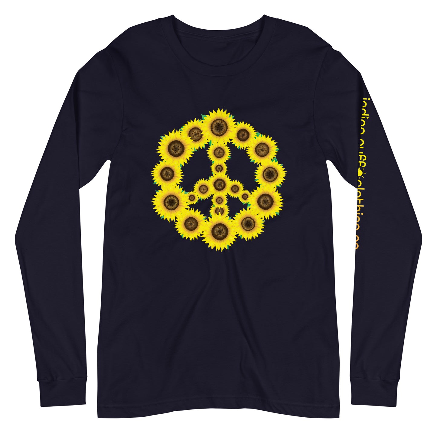 Sunflower Peace Sign Long Sleeve Tee