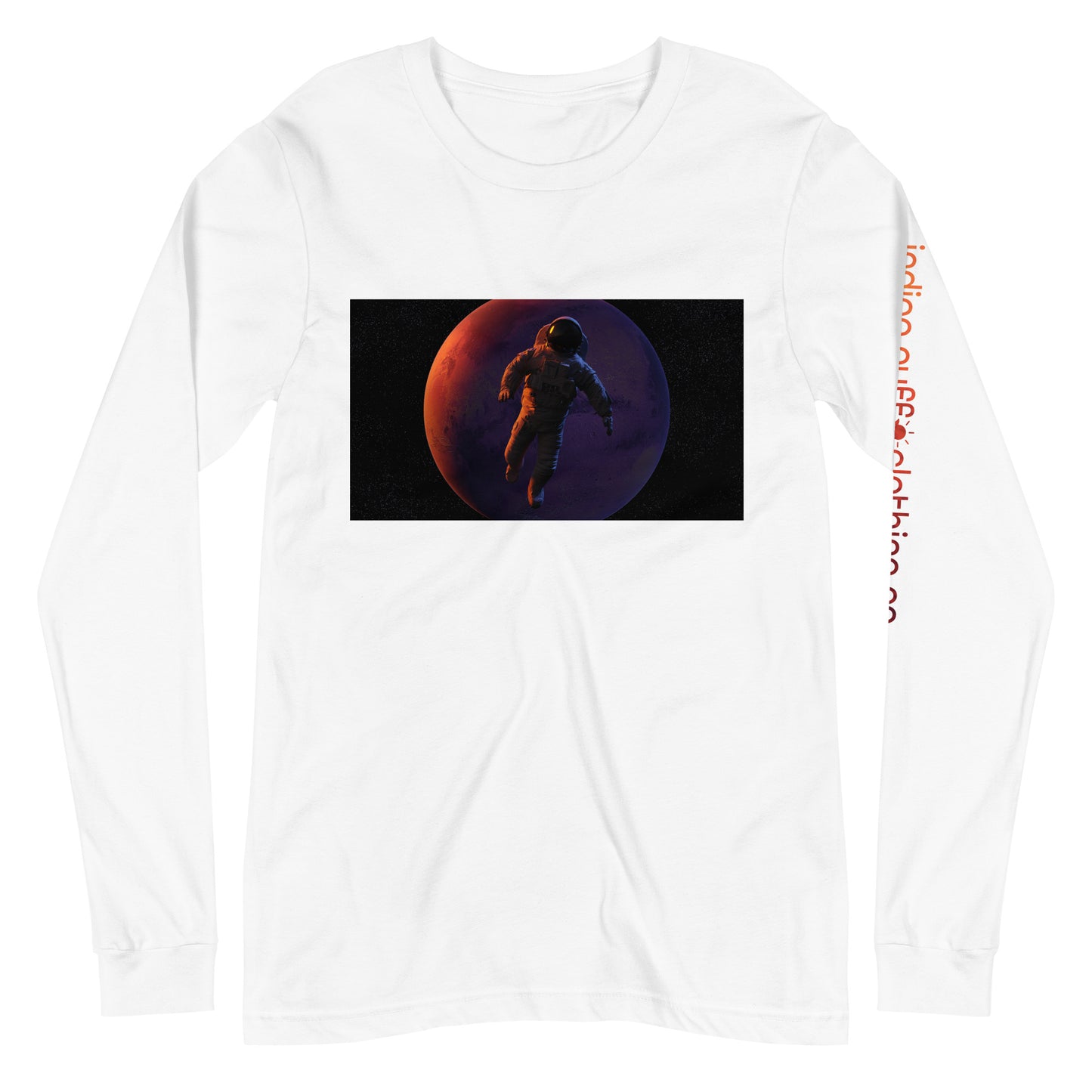 Spaced Out Long Sleeve Tee (white)